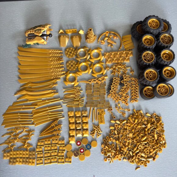 Lego Ninjago Weapons Accessories Lot Gold Sword Sai Knife Wheels Throwing Stars - Picture 1 of 15